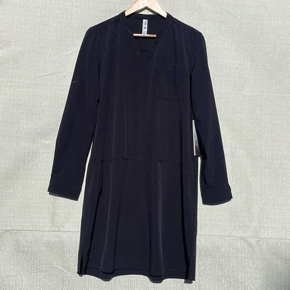 Kyodan Dresses & Skirts - Freedom Trail by Kyodan Womens Dress Size Large Black Long Sleeve Pockets H1483